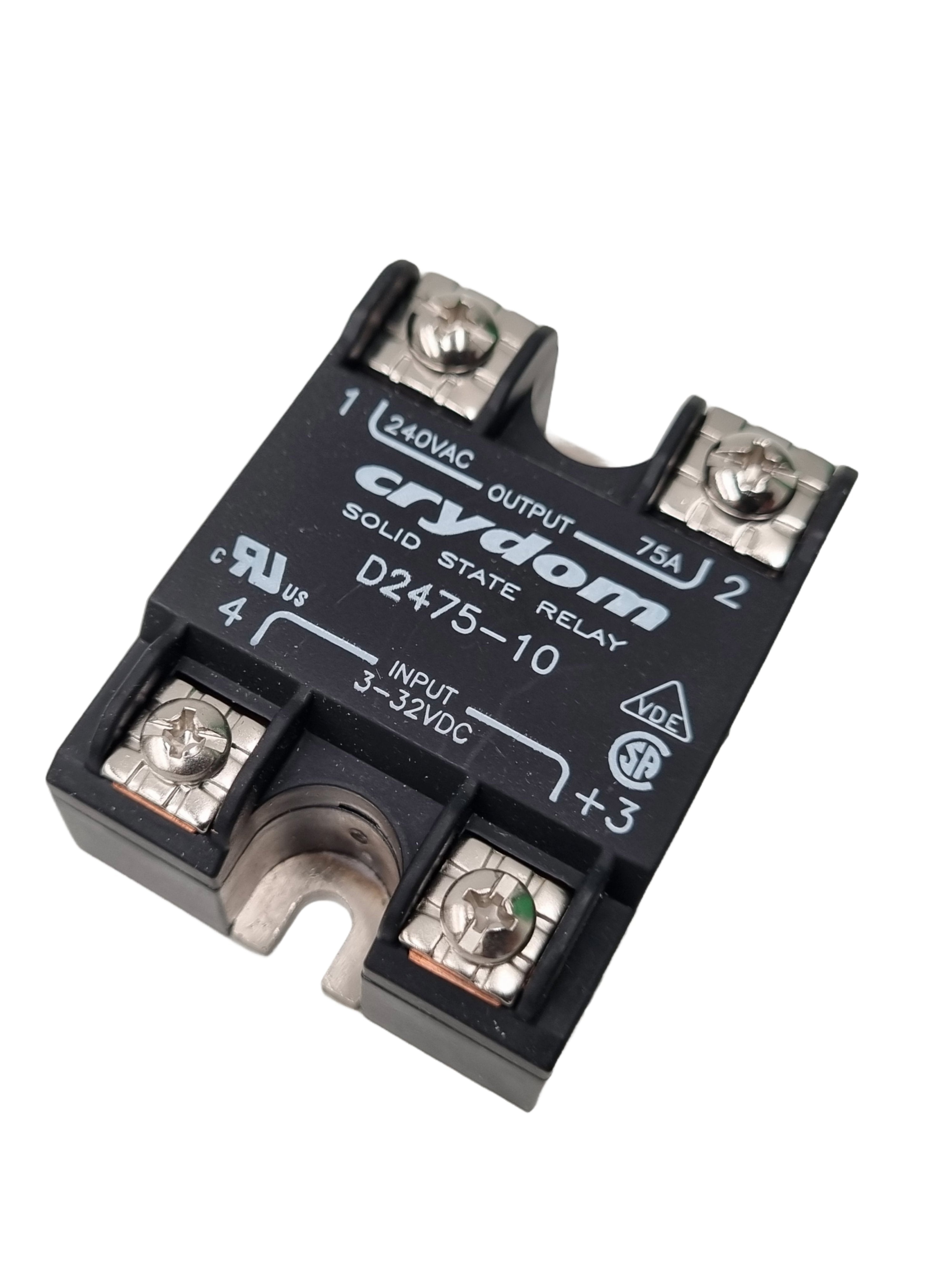 Crydom D2475-10 75A Solid State Relay 3-32VDC Control Input, 240VAC Ou