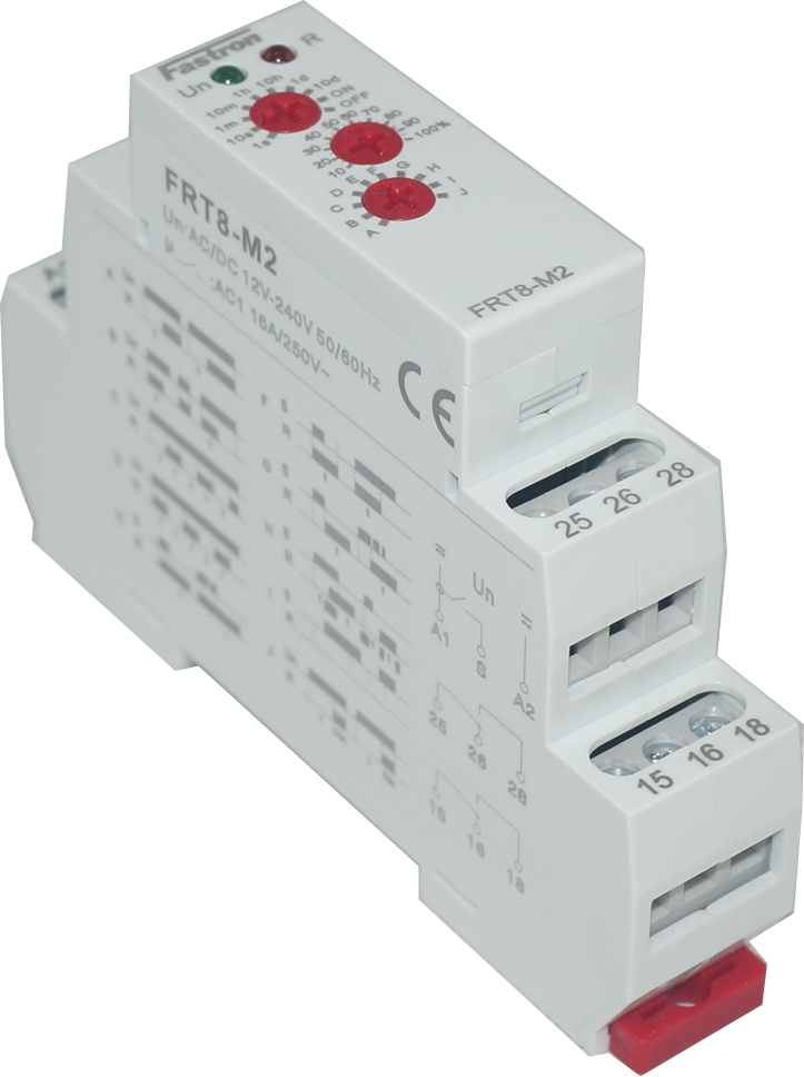 Multi Function Timer Relay, AC/DC 12-240, 2X SPDT 15AMP, 0.1sec -10 days