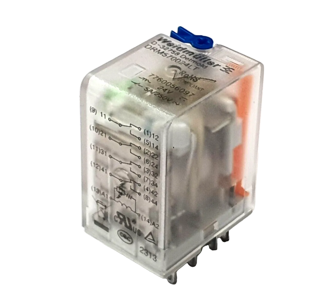 Weidmuller DRM Relay 7760056104 4 POLE 230VAC with Led and Test